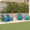 Flash Furniture Blue Adirondack Patio Chairs with Cupholder, 4PK 4-LE-HMP-1044-10-BL-GG - alternate 1